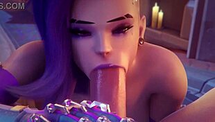 Overwatch Sombra in brand new bitch hentai clip