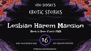 lesbian harem mansion brings erotic orgasms in this audio for women