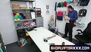 Security guard Jack Vegas caught Lily Larimar shoplifting! 😏 He takes her backstage for some fun questioning.