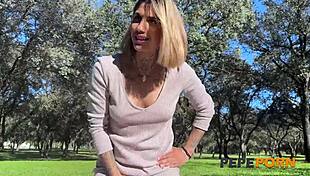 Outdoor fun before deep drilling with valeria!