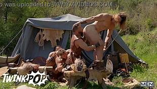 Battle Between the Gods Escalates into Orgy with Tyler Berg, Malik Delgaty, Felix Fox & Sir Peter - Twinkpop