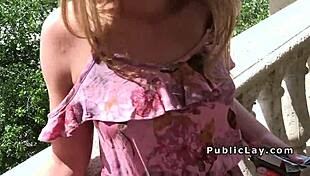 Watch this cute amateur fuck a stranger outdoors?