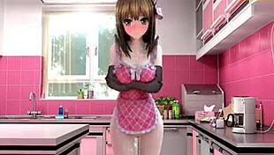 emotional hentai hardcore kitchen fuck with mommy and teen 18+