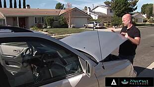 nuru massage gets wild as a sexy asian masseuse rides her mechanic’s fat cock with her tight pussy to pay him off.