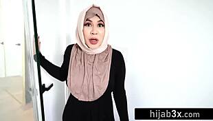 Busty Muslim wife Tokyo Lynn keeps American husband raging with desire!