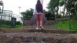 Gostosa With Beautiful Breasts Has Sex And Exhibitionism At Tourist Spot