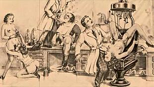 Vintage erotic drawings come to life in this rare retro anime collection