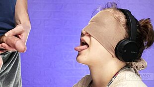 In a blindfolded taste game, my russian classmate tricked me by putting his dick in my mouth and cumming
