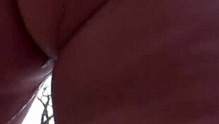 natural euro amateur couple sucks and fucks with a monster cock in public, leading to blowjob, creampie, and pov action