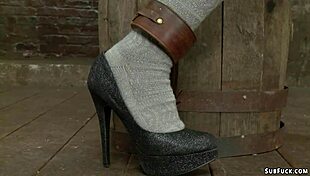 Feel the pain? Lesbian bound and whipped hard.