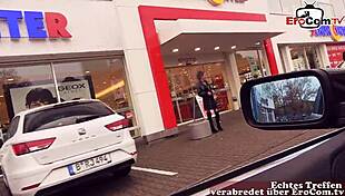 Sex in McDrive from Burger King during Erotik Date with German Gothic Street Hooker