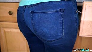 Chatting up my new Colombian maid for some fun.