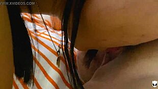 lesbian babes diving into shaved pussies with wild clit licking.