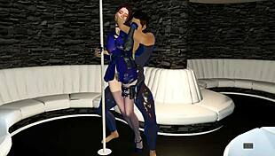 Beauty officer BENT OVER for HARD FUCK in 3D animation