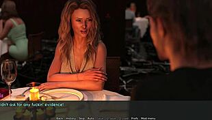 in this 3d hentai, milf cheats with stepson at dinner