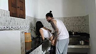 me fucking my girlfriend in the kitchen while she cooks