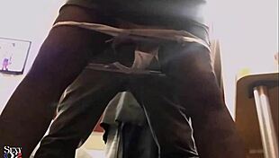 French amateur in satin dress fucked doggystyle with dirty talk pov