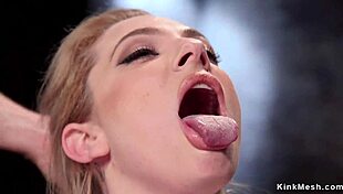 Blonde trainee endures pussy and ass pounding in hardcore threesome 😈