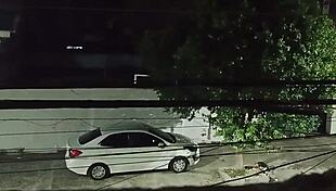 fode com amante no carro na frente de casa cheia de porra