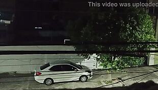 fode com amante no carro na frente de casa cheia de porra