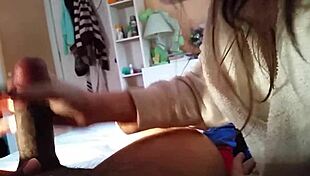 i'm suckin' this slut's white pussy with my cock