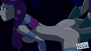 I fixed the audio for Starfire and Robin's doggystyle scene, she's bent over getting facial.