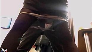 French amateur in satin dress fucked doggystyle with dirty talk pov