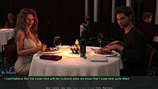 in this 3d hentai, milf cheats with stepson at dinner