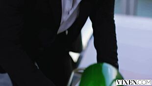 Vixen model Elsa Jean unleashes her inner beast with horny licking and blowjob