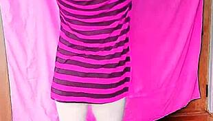 Big Ass White Boy Crossdresser Sissy Kitty Dances Sexy