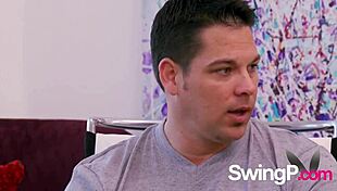 Horny swingers engage in oral sex during naughty outdoor game storyline.