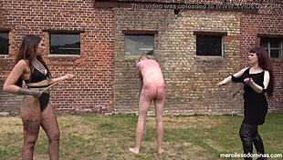 mistress rebekka raynor and nikky french give me painful strokes