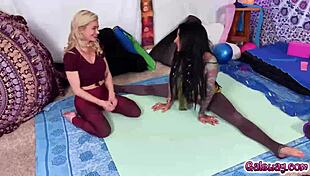 Blonde Serene Siren Seeks Yoga Inspiration from Jenevieve Hexxx