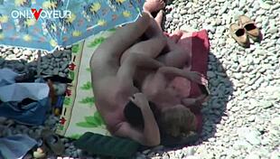 Beach Voyeur Mature Couple Under The Shining Sun