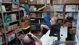 Big boob cop in uniform contrasts with fake taxi blonde police woman suspect