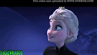 Liz Vicious sings her song in a frozen animated style