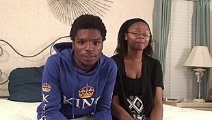 Amateur ebony chick gets fucked hard by her boyfriend