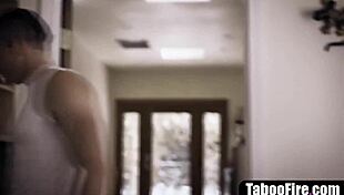 stepbrother and stepsister battling for stepmom's pussy