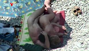 Beach Voyeur Mature Couple Under The Shining Sun