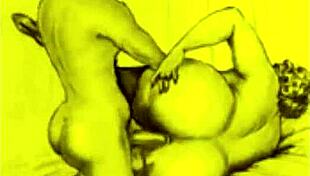 Vintage antique anime illustration