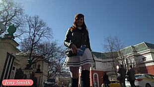 look under my skirt jeny smith spinning in a miniskirt in public 😜
