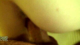 18 year old newbie on sofa with thick cock