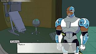 Raven's boobjob in 18titans part 11. Cartoon hentai game anime.