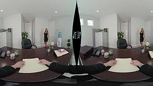 kayla kayden fucks secretary in corner office anniversary pov with big tits