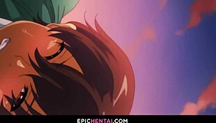 Anal sex turns her face into an ahegao in this hentai