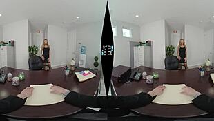 kayla kayden fucks secretary in corner office anniversary pov with big tits