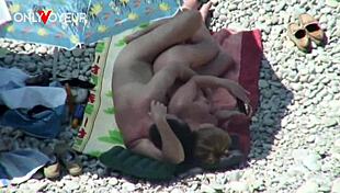 Beach Voyeur Mature Couple Under The Shining Sun