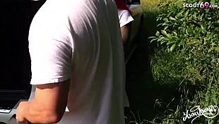 Old Mechanic Gets Raw Reward with German Teen 18+ Anni in Hardcore AO Sex