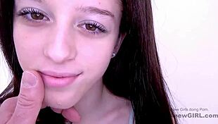 Beautiful New Brunette Enjoys Filming Sex Videos with Talented Photographer