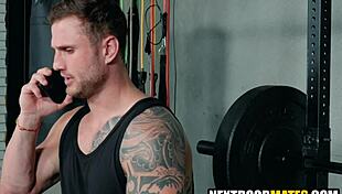 Hot gay action in the gym